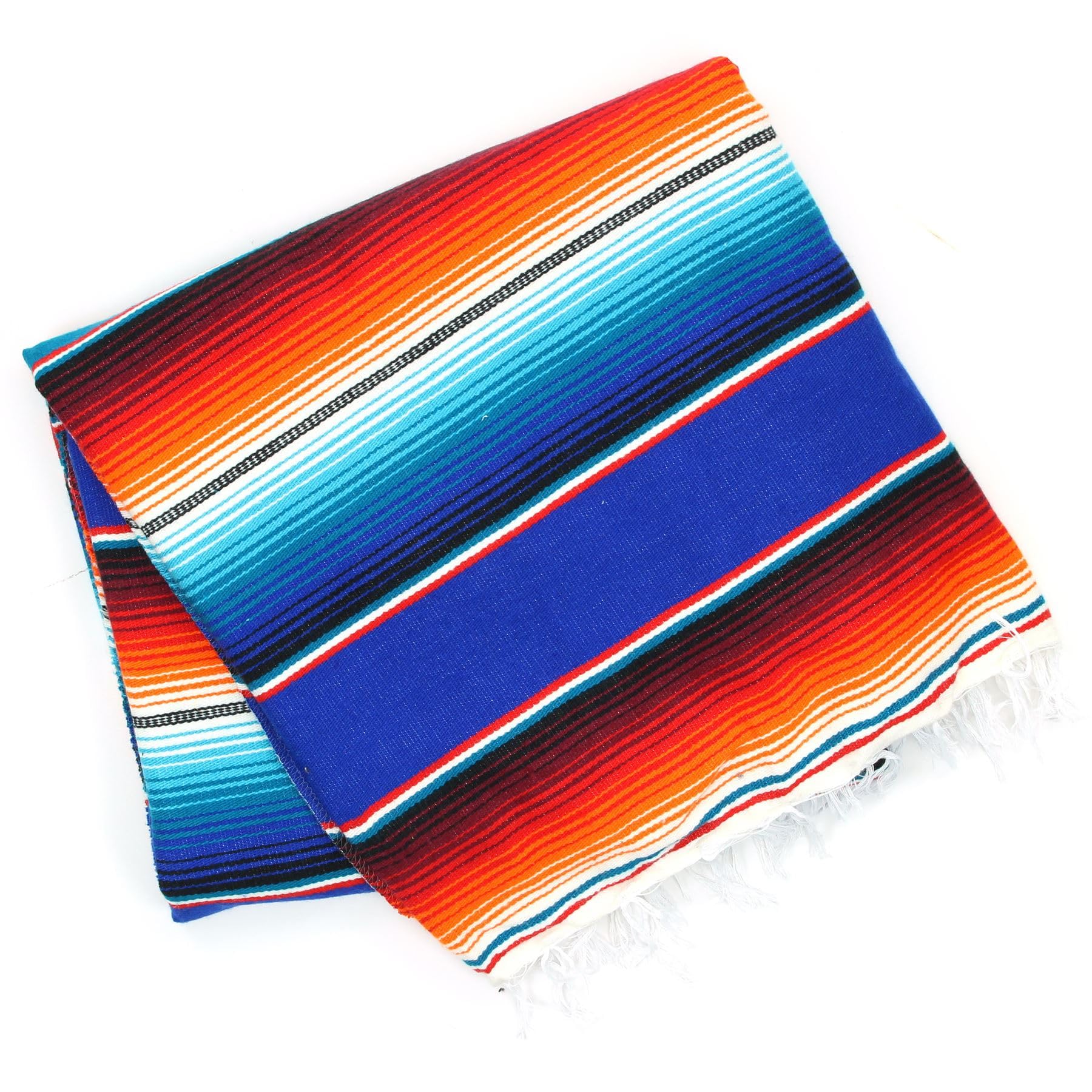 LOUDelephant Handwoven Mexican Serape Large 200cm x 147cm - Blue
