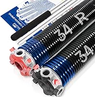 Vista 57 de Par de resortes de torsión para puerta de garaje de 2" juego con barras de bobinado antideslizantes y guantes, electroforesis de alta precisión sin