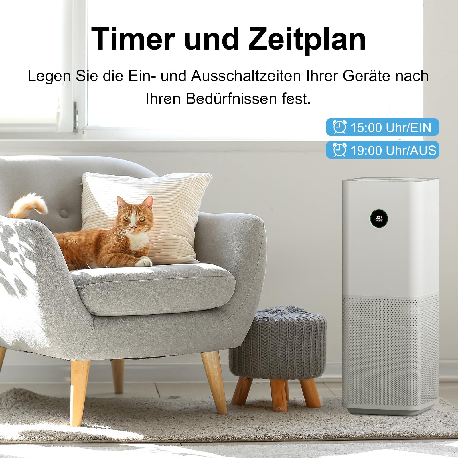 EIGHTREE Inteligentne gniazdko Wi-Fi, z pomiarem prądu, 16 A, Smart Home WiFi, akcesoria Alexa, harmonogram, zdalny dostęp, współpracuje z Alexa, Google Home, SmartThings, 2 sztuki w opakowaniu