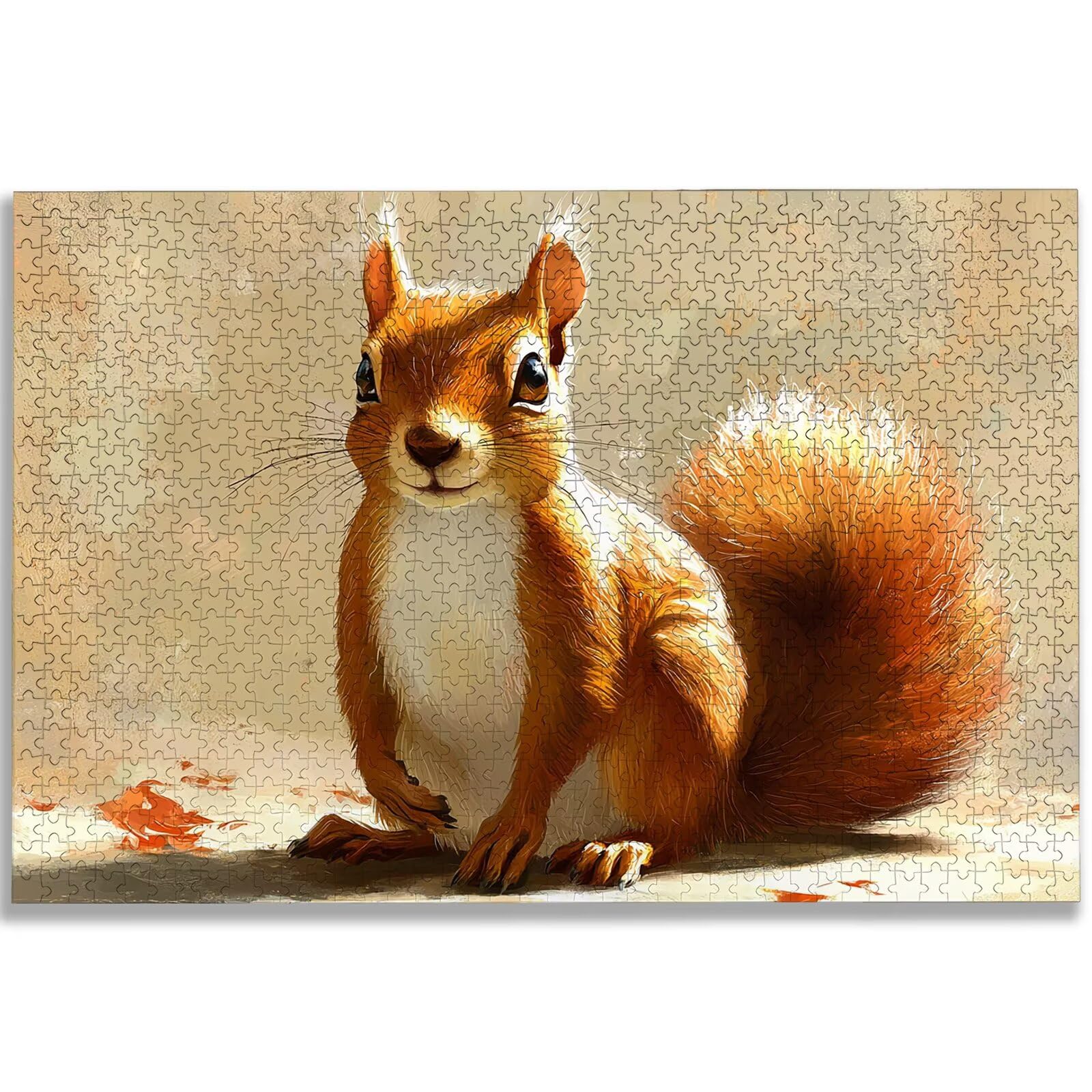 Puzzle 1000 elementów, wiewiórki, 1000 elementów, drewniane puzzle dla dorosłych, z ekskluzywnym pudełkiem do pakowania, klasyczne puzzle dla całej rodziny, duże puzzle na prezenty, -2153