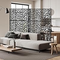 Vista 2 de Domi - Pantalla de privacidad de metal, paneles de pantalla de patio al aire libre, vallas decorativas, soporte divisor de espacio para habitación