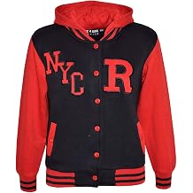 A2Z 4 Kids Girls Boys B.B Hooded R Fashion NYC Jacket Varsity Baseball Style Coat Long Sleeves Casual Fashion For Unisex Age 2-13 Years