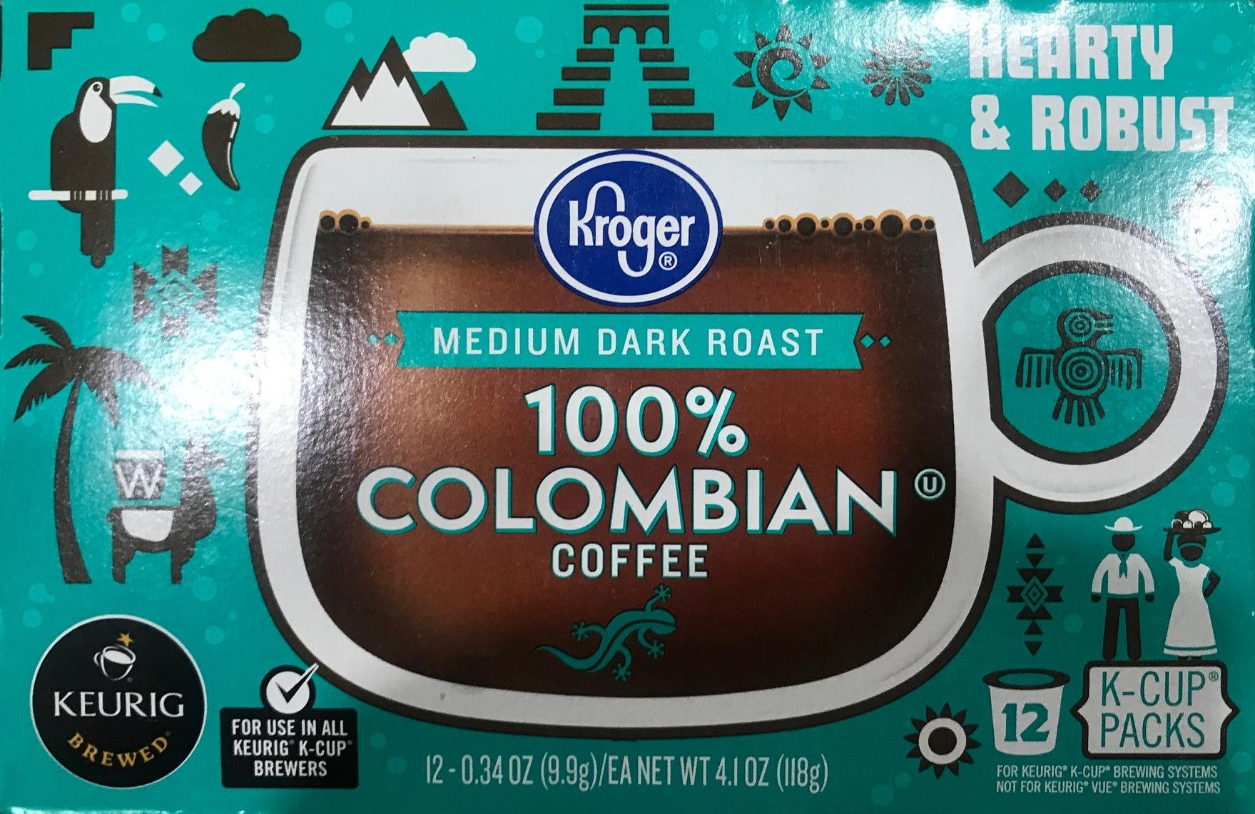 Amazon.com: Kroger Medium Dark Roast 100% Colombian Premium Blend