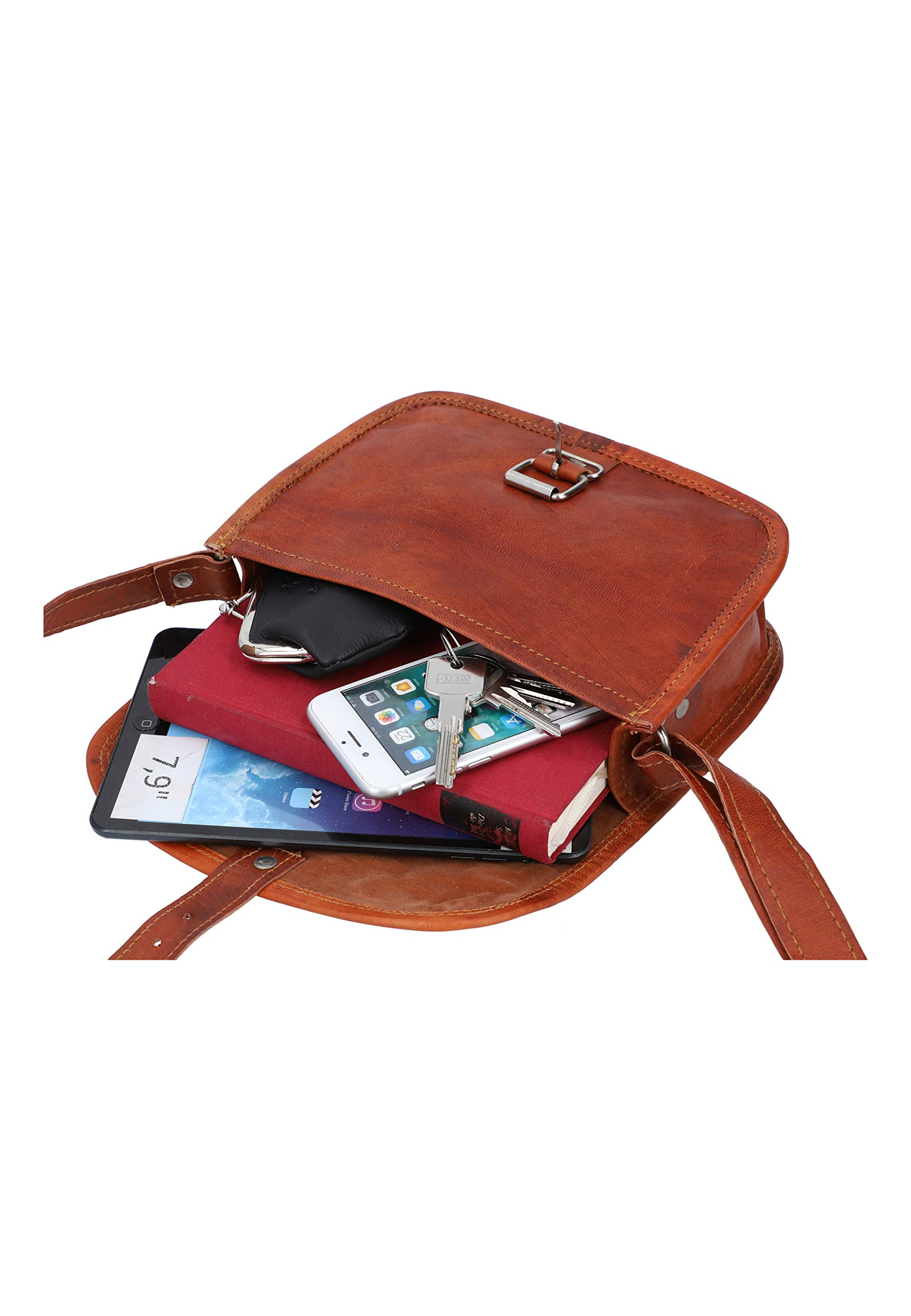Gusti Leder Umhängetasche Mary I Handgefertigte Ledertasche Damen für Alltag & Freizeit I Elegante Leder Handtasche Damen aus Ziegenleder