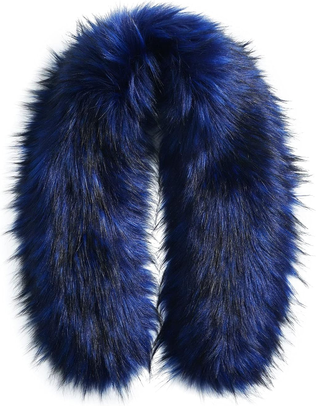 KOOSUFA Faux Fur Collar Trim for Hood Replacement Detachable with Buttons