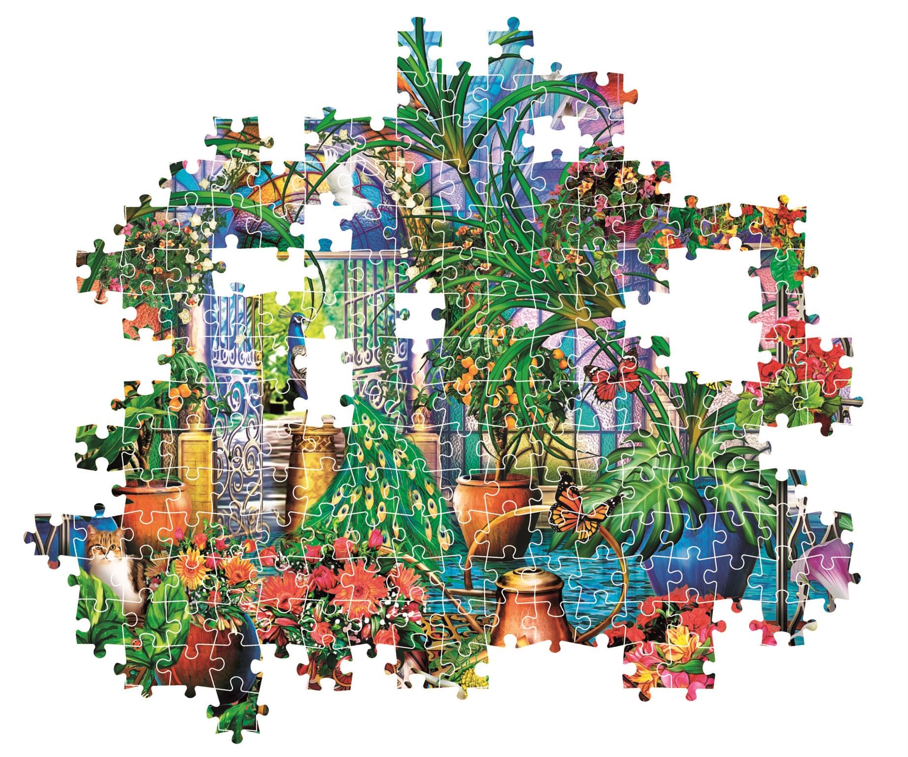 Clementoni – Puzzle De 1000 Piezas Para Adultos The Greenhouse Library, 70x50 Cm, Fabricado En Italia