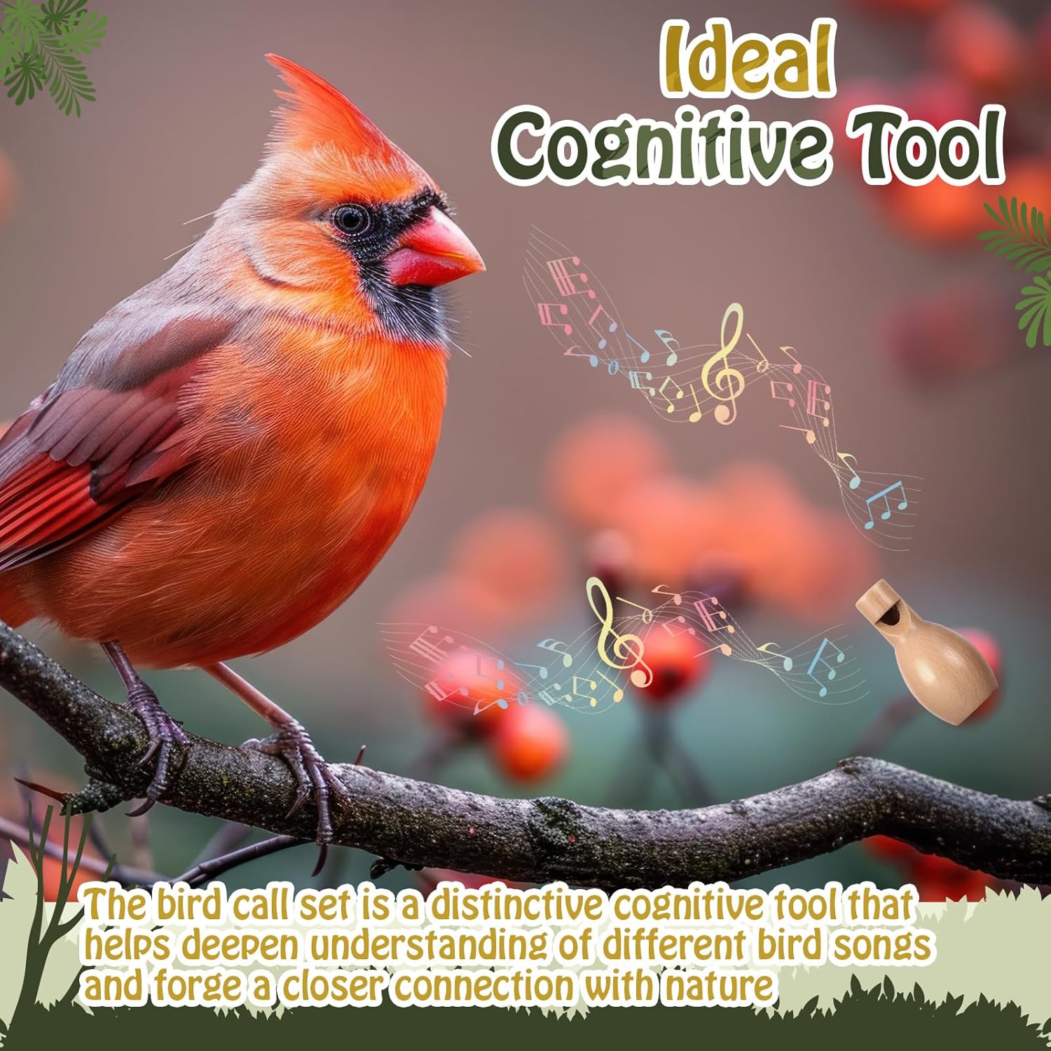 Shappy 12 Pcs Wooden Bird Call Set Handmade Bird Call Gifts for Birdwatchers, Nature Lovers, Outdoor Exploration Activities Camping Trips Realistic Sounding Whistle