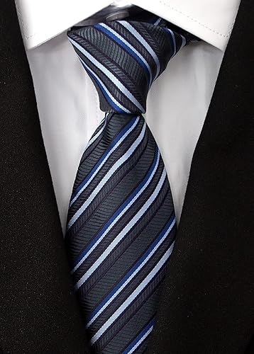 Miniatura 4 de Adulove Corbata clásica de seda para hombre, corbatas de cuello jacquard tejidas, 6 unidades