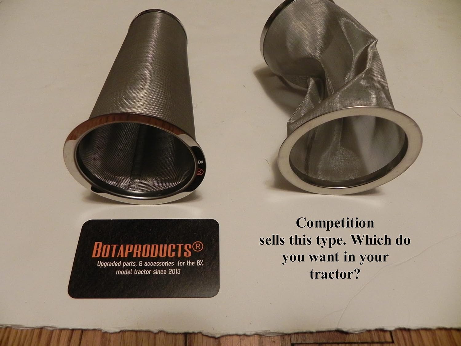 Kubota BX Fuel Tank Filter Strainer dutch weave 304 Stainless Steel cone shaped