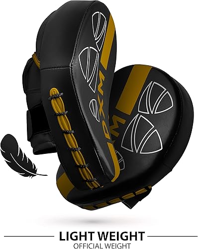 Miniatura 6 de Muay Thai - Almohadilla de boxeo para entrenamiento, guantes de enfoque ajustables y curvos para karate, taekwondo, kickboxing, equipo de boxeo para