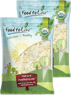 Food to Live Organic Coconut Chips 8 lbs - Raw Unsweetened Non-GMO Kosher Keto Vegan Bulk Dried Flakes for Baking Snacks