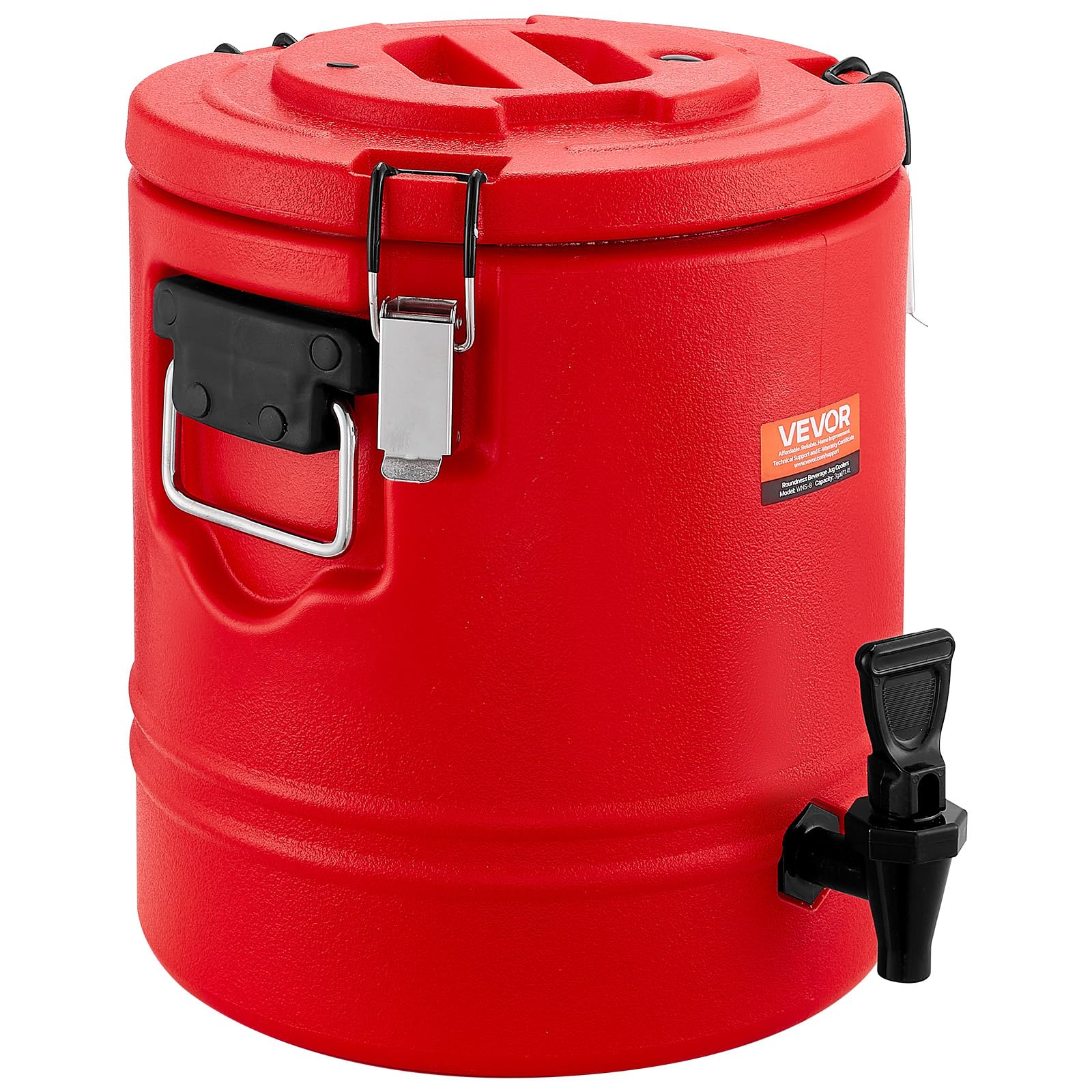 VEVOR Distributeur de Boissons Isotherme 11,4 L, Fontaine à Eau Chaude et Froide Non Électrique avec Robinet, Conteneur Isotherme de Qualité Alimentaire, avec Intérieur en Inox 304, pour Camping