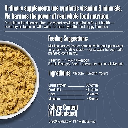 Miniatura 2 de Whole Life - Suplementos diarios diarios para el intestino para mascotas, probióticos para gatos para aliviar el estreñimiento, antidiarrea, remedio