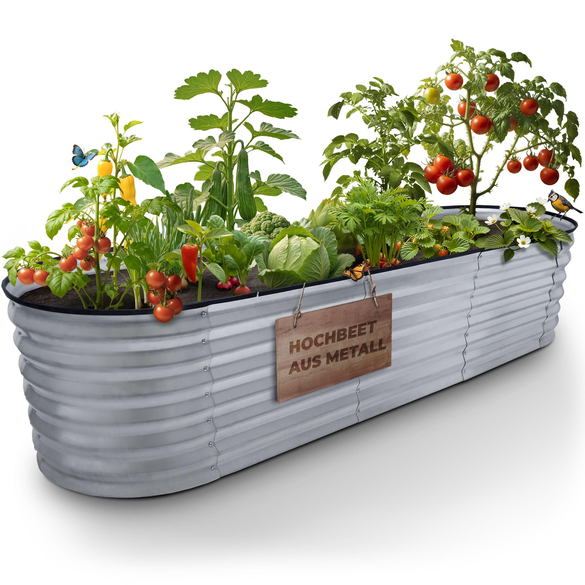 Hochbeet Aus Metall 180x91x30cm | Robustes Gartenbeet Für Gemüse & Kräuter