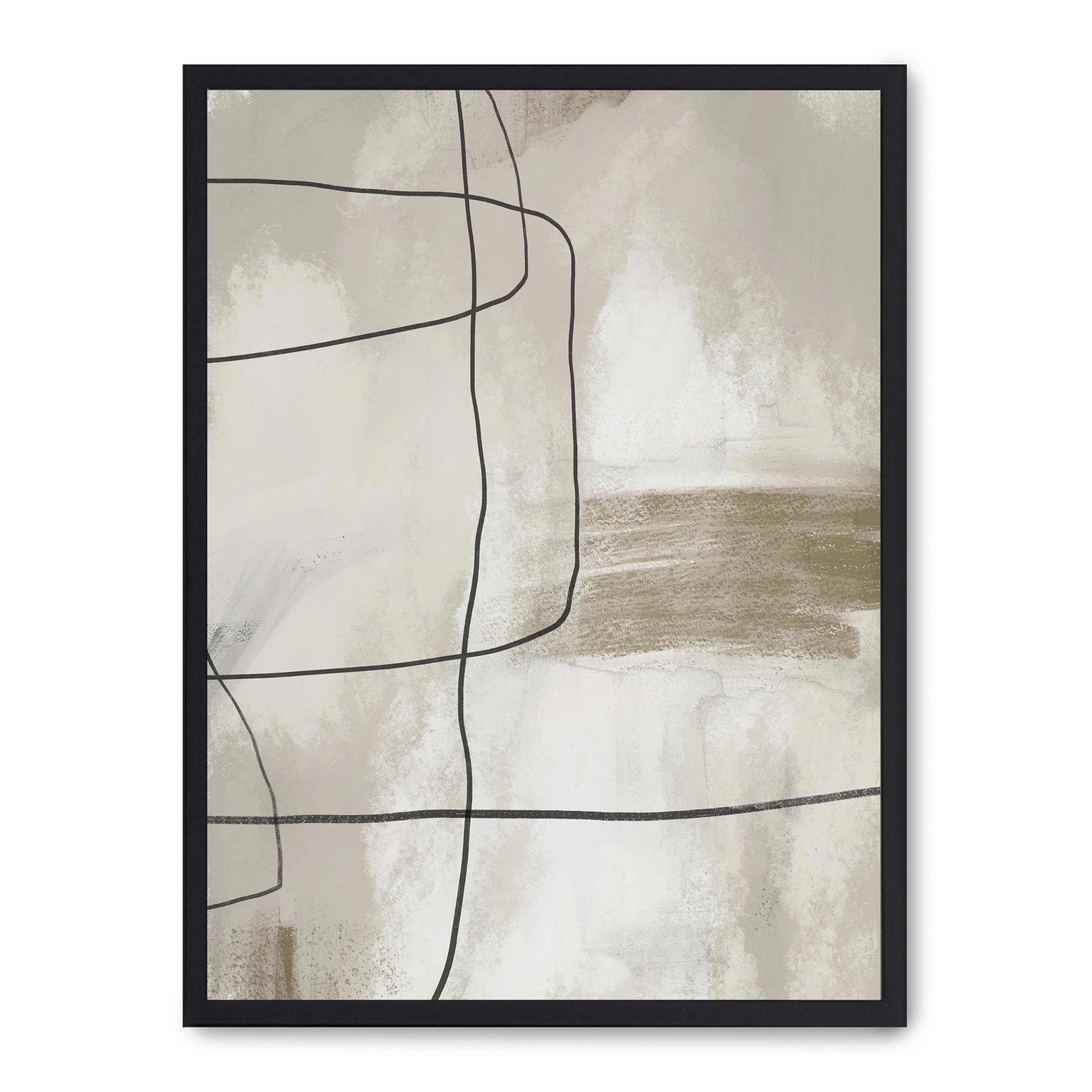 Cuadro art with black lines iii : Toile artistique premium aux lignes épurées
