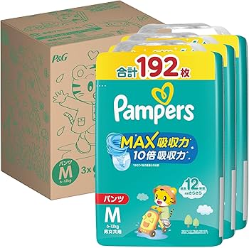 Amazon | パンパース 【パンツ Mサイズ】 オムツ さらさらケア MAX吸収