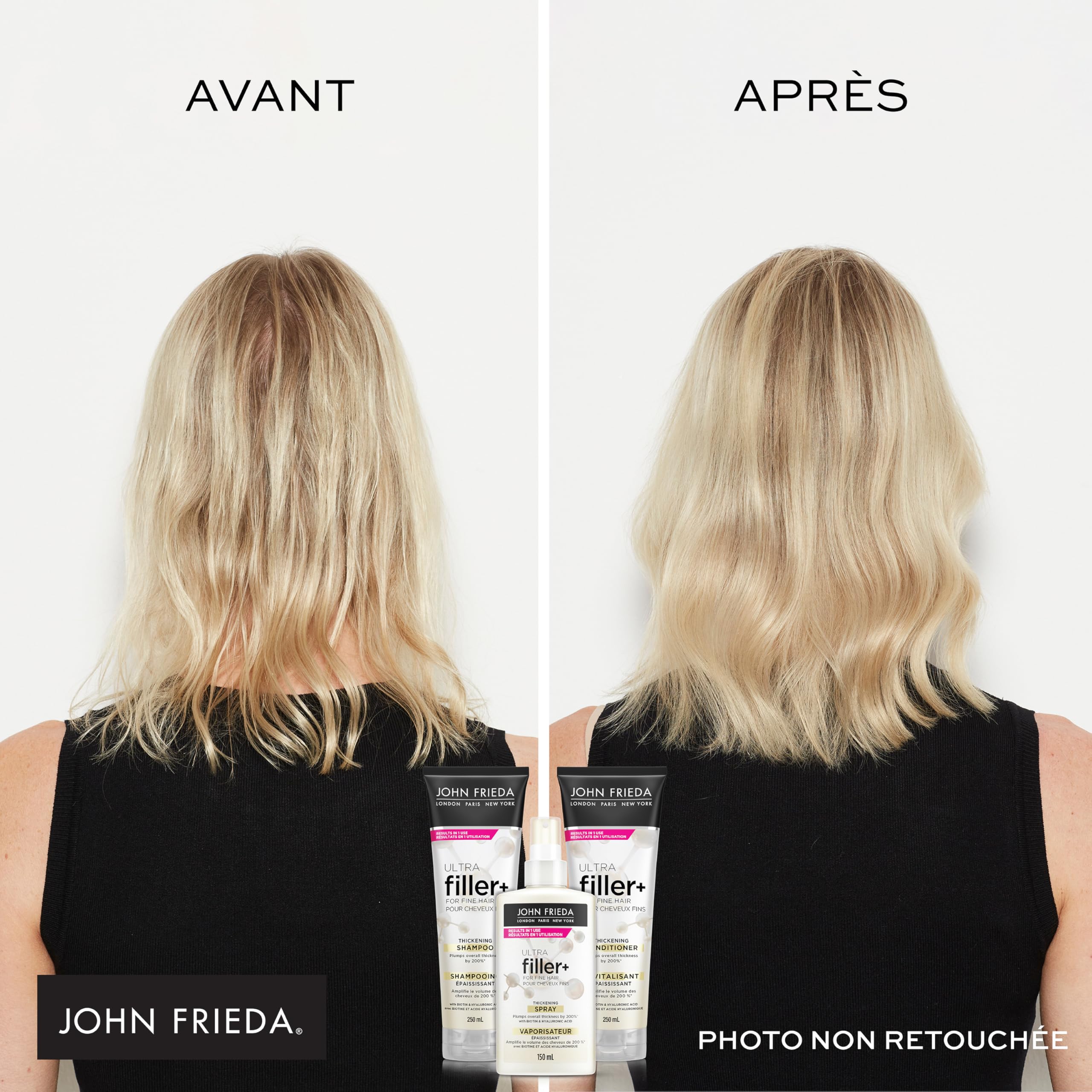 John Frieda Volume + Force Filler Soin Démêlant Epaississant 250ml