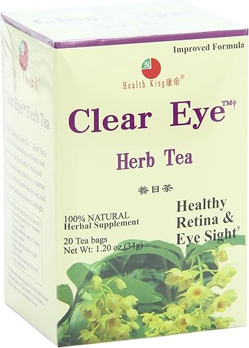 Miniatura 6 de Health King Té de hierbas Clear Eye, bolsitas de té, caja de 20 unidades (paquete de 4)