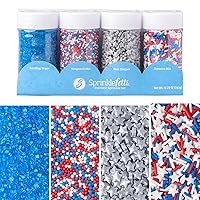 Vista 19 de Sweets Indeed Mezcla de chispas navideñas – Mezcla navideña de 10.90 onzas Jimmies comestibles, Nonpareils y perlas de azúcar para decorar Navidad