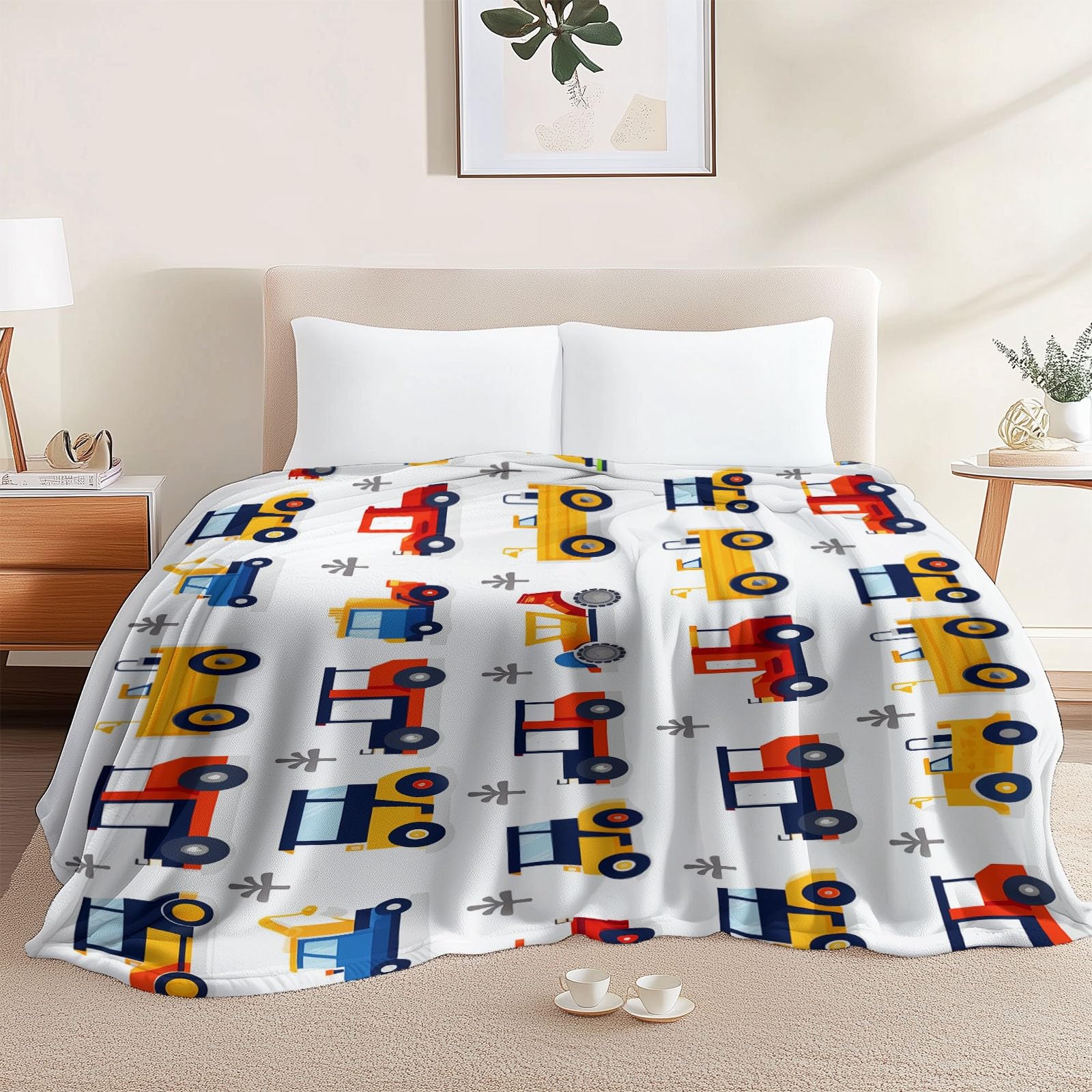 Couvre-Lit en Peluche Enfant Couverture Polaire Hiver 220 x 240 cm Plaid Lit