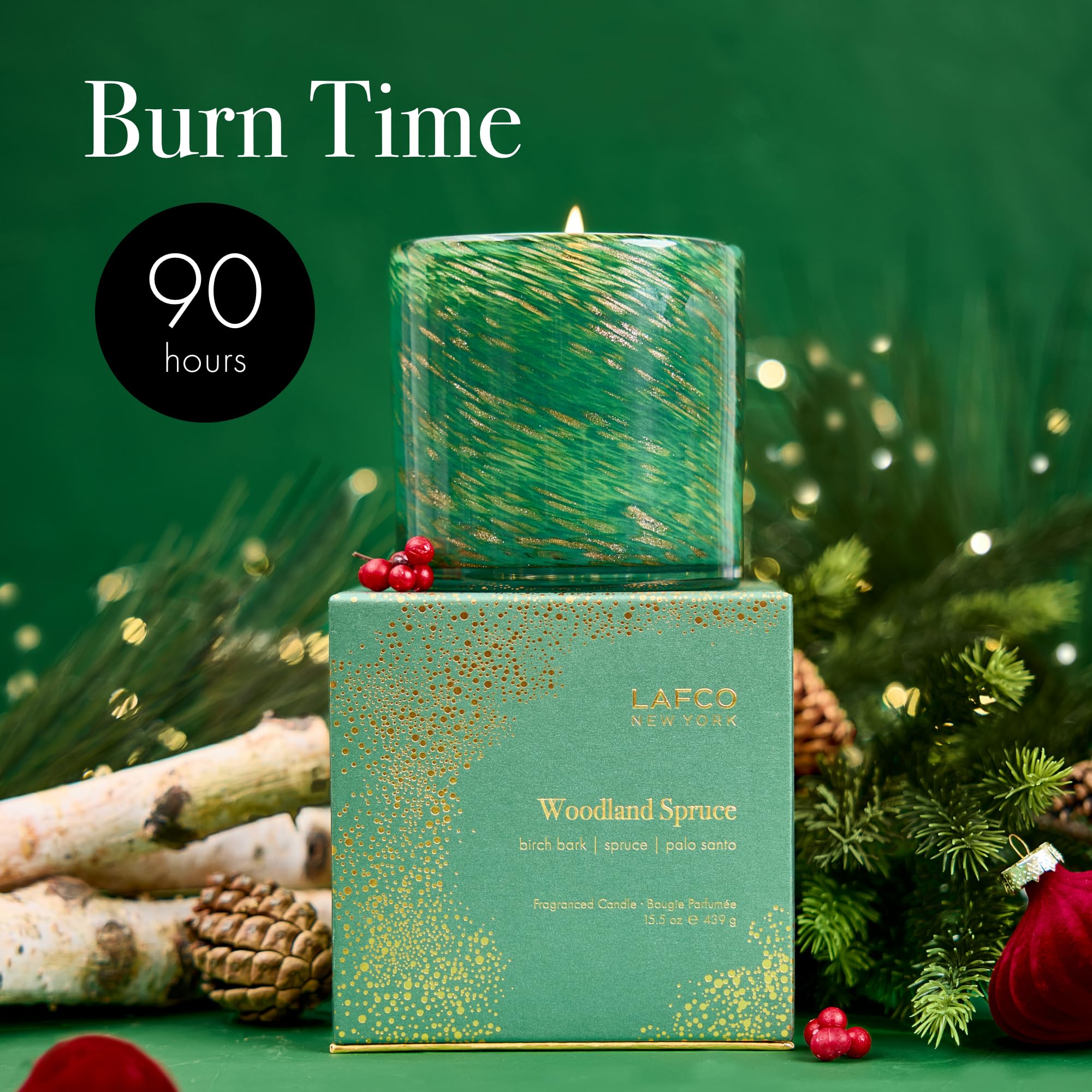 Amazon.com: LAFCO New York Holiday Signature Candle, Woodland