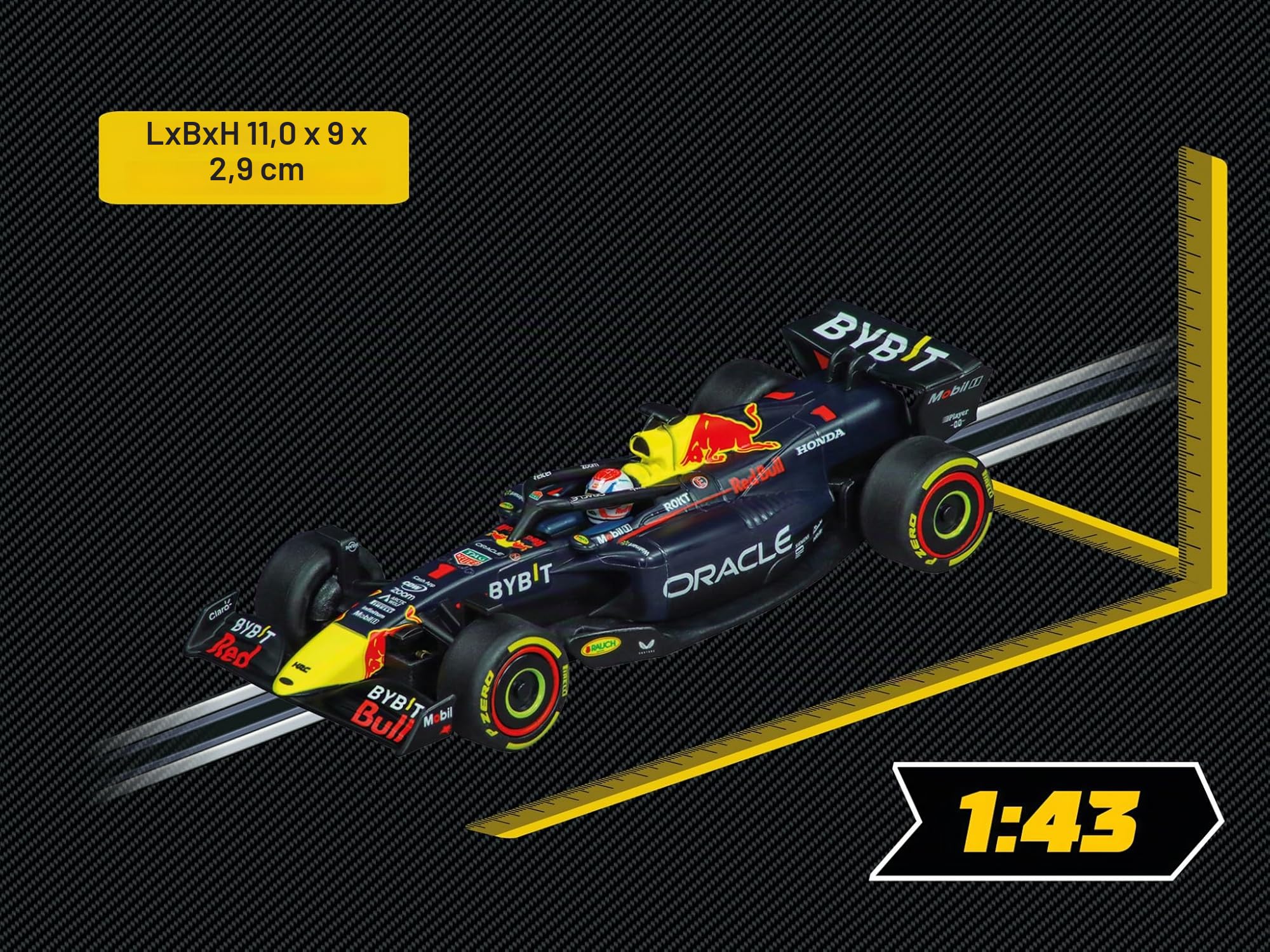 Carrera - 20064236 GO!!! Red Bull Racing RB19 M. Verstappen, No.1 | Maßstab 1:43 | Kompatibel GO!!!, GO!!! Plus und GO!!! Battery Operated | GO Cars