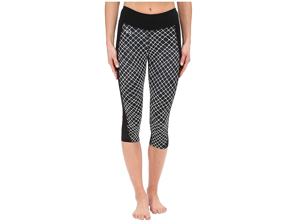 

Under Armour Fly By Printed Run Capris (Black/Black/Reflective Warp Mesh) Women's Capri