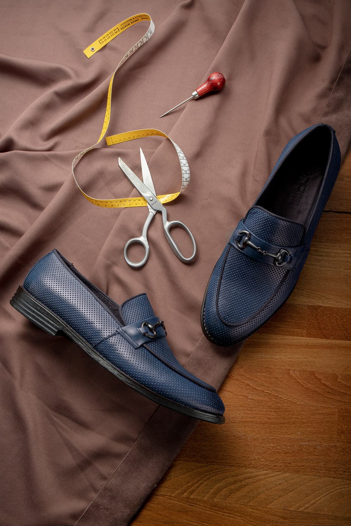 Ducavelli Ancora klasyczne buty męskie z prawdziwej skóry, klasyczne buty, granatowy, 45 EU