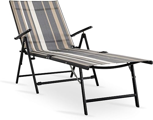 NUU GARDEN Tumbona para exteriores, silla de descanso portátil ajustable para patio exterior, playa, tomar el sol, piscina bronceadora, silla