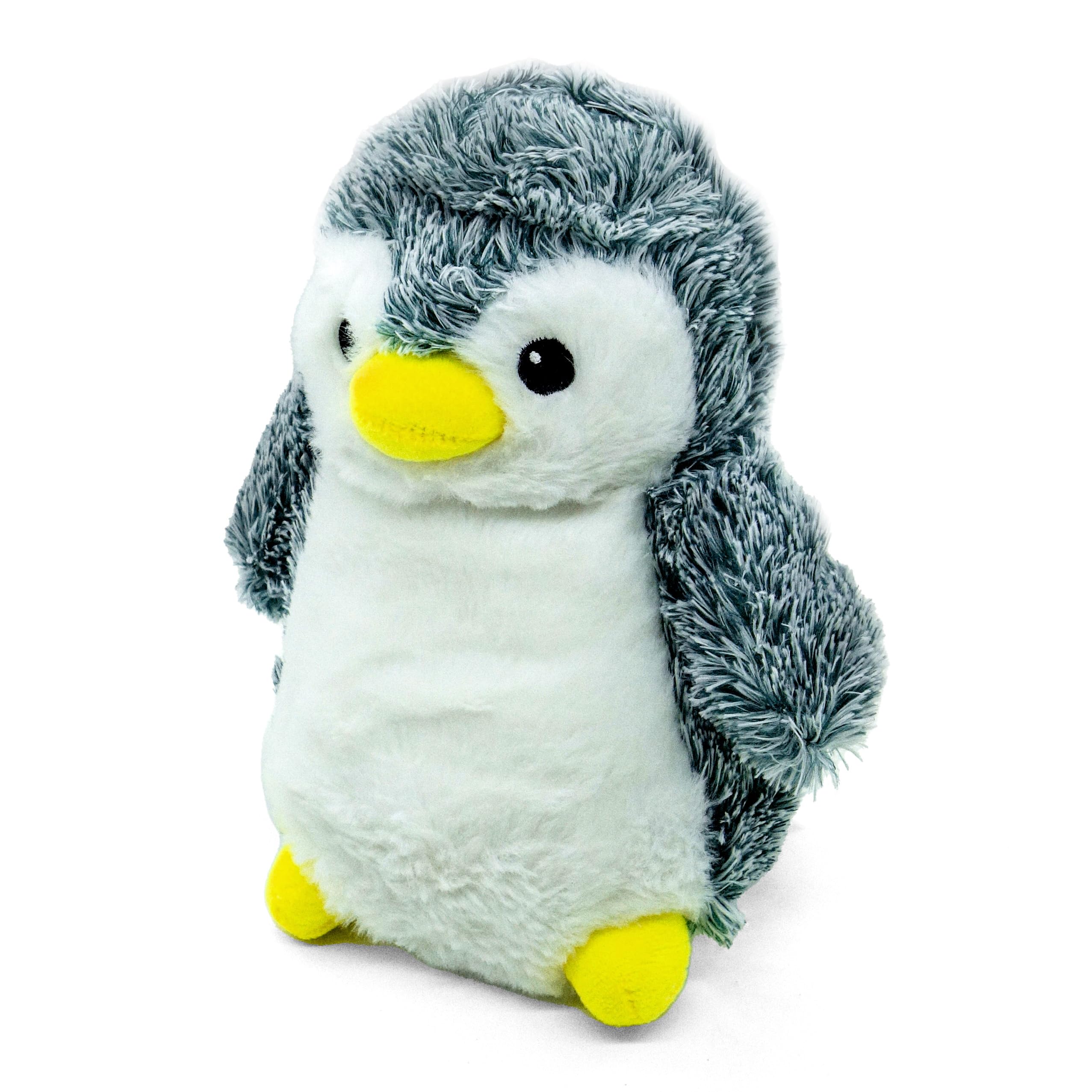 Bouillotte Micro-Ondes en Peluche Pingouin (23 cm) | Doux et Chaud, Doudou Éléphant à Câliner avec Sachet de Graines Amovible pour un Moment de Bien-Être
