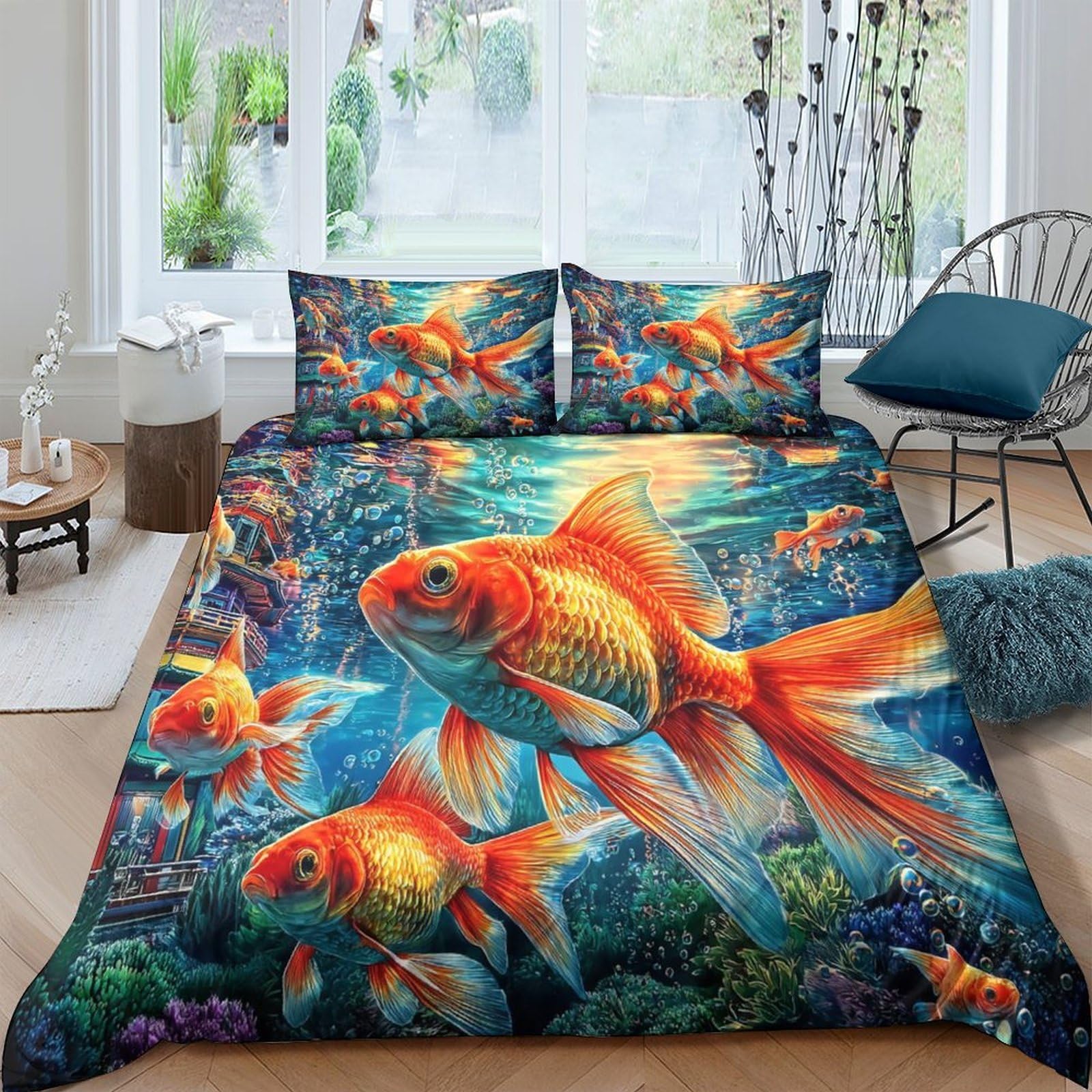 Housse de couette avec zip discret 260x220cm en microfibre douce et légère