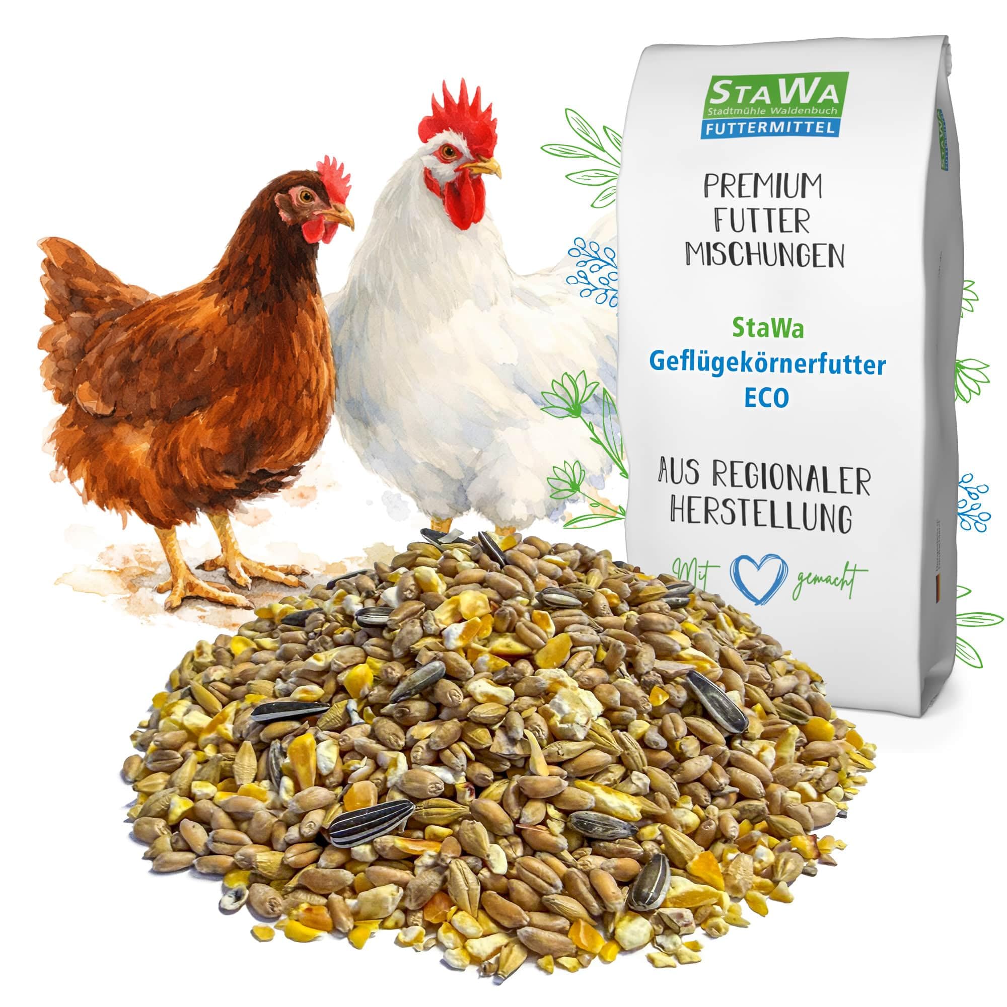 Geflügelkörnerfutter Eco, die preisbewusste Körnermischung für den Alltag, Hühnerfutter, Entenfutter, 25 kg