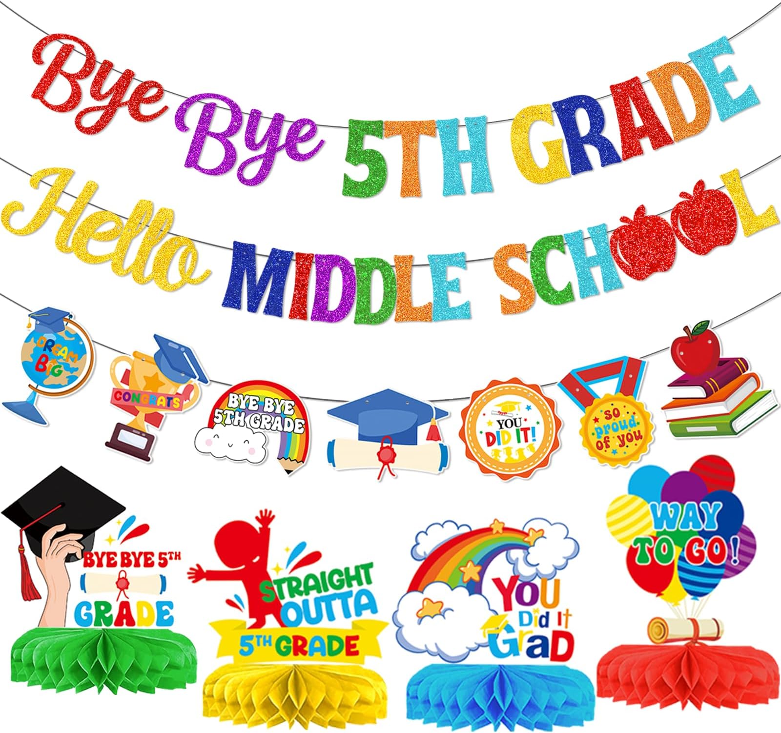 2H-byebye50102 Toys & Games›Party Supplies›Decorations›Banners