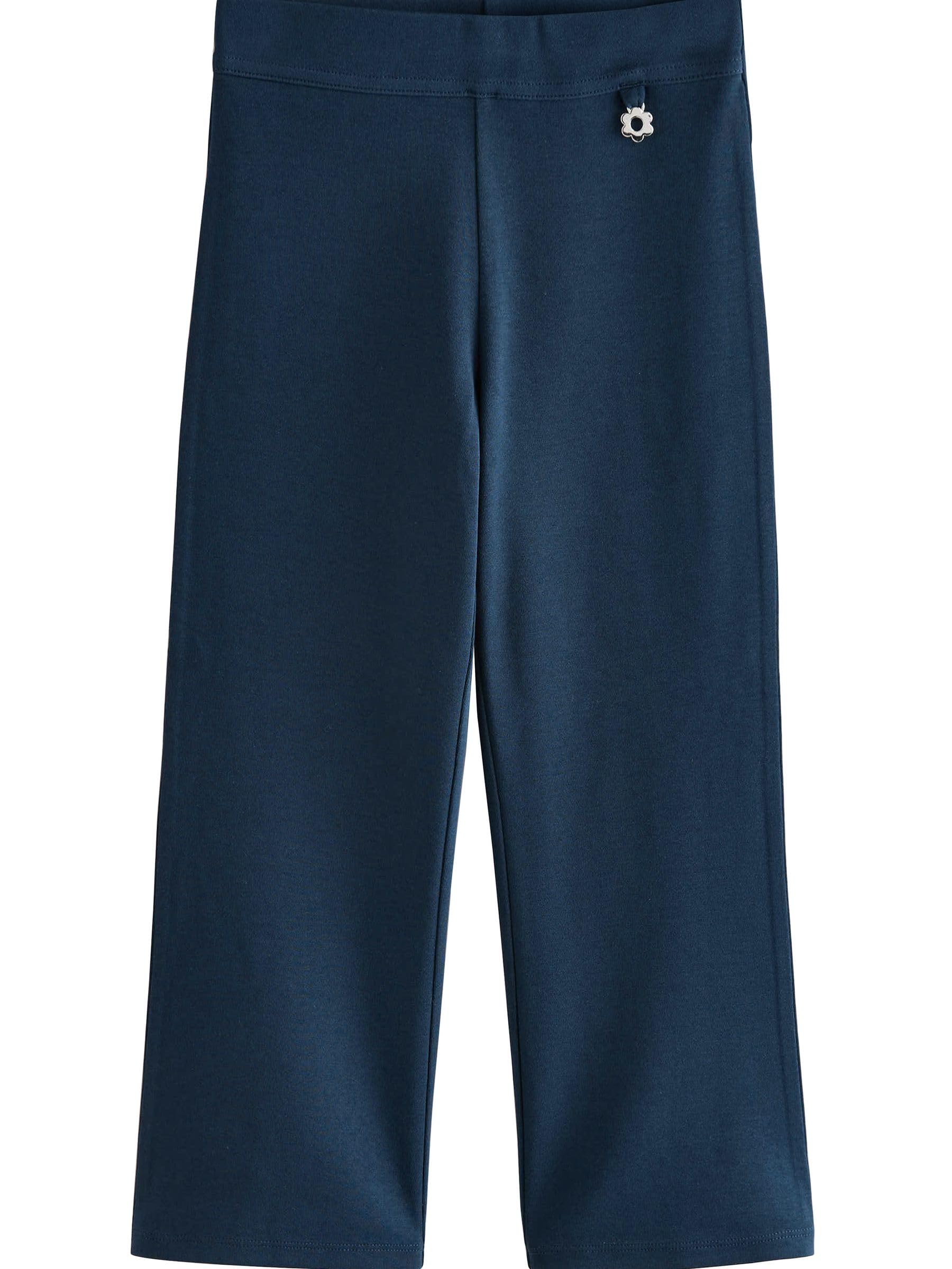 NEXT Ragazza Confezione da 2 Paia di Pantaloni per la Scuola Bootcut ed Elasticizzati con Elastico in Vita