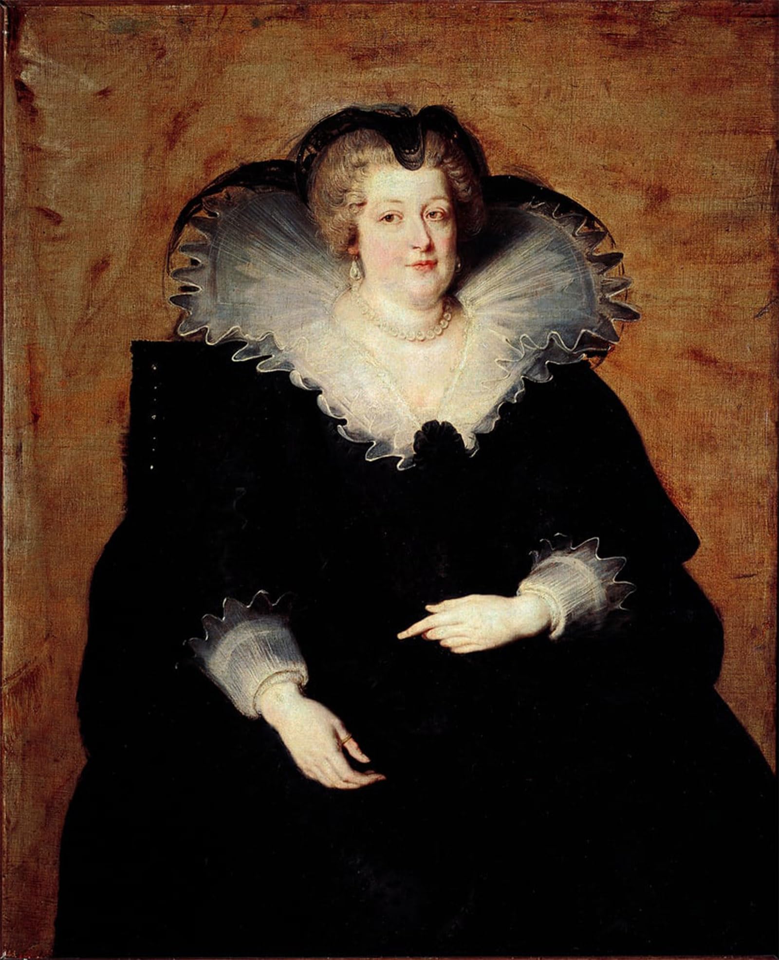 POSTERIIk Vintage Classic Picture Landscape Artwork Portrait of the Queen of France Marie De Medicis by Peter Paul Rubens Portrait Canvas Painting for Office Home Decor 60x90cm