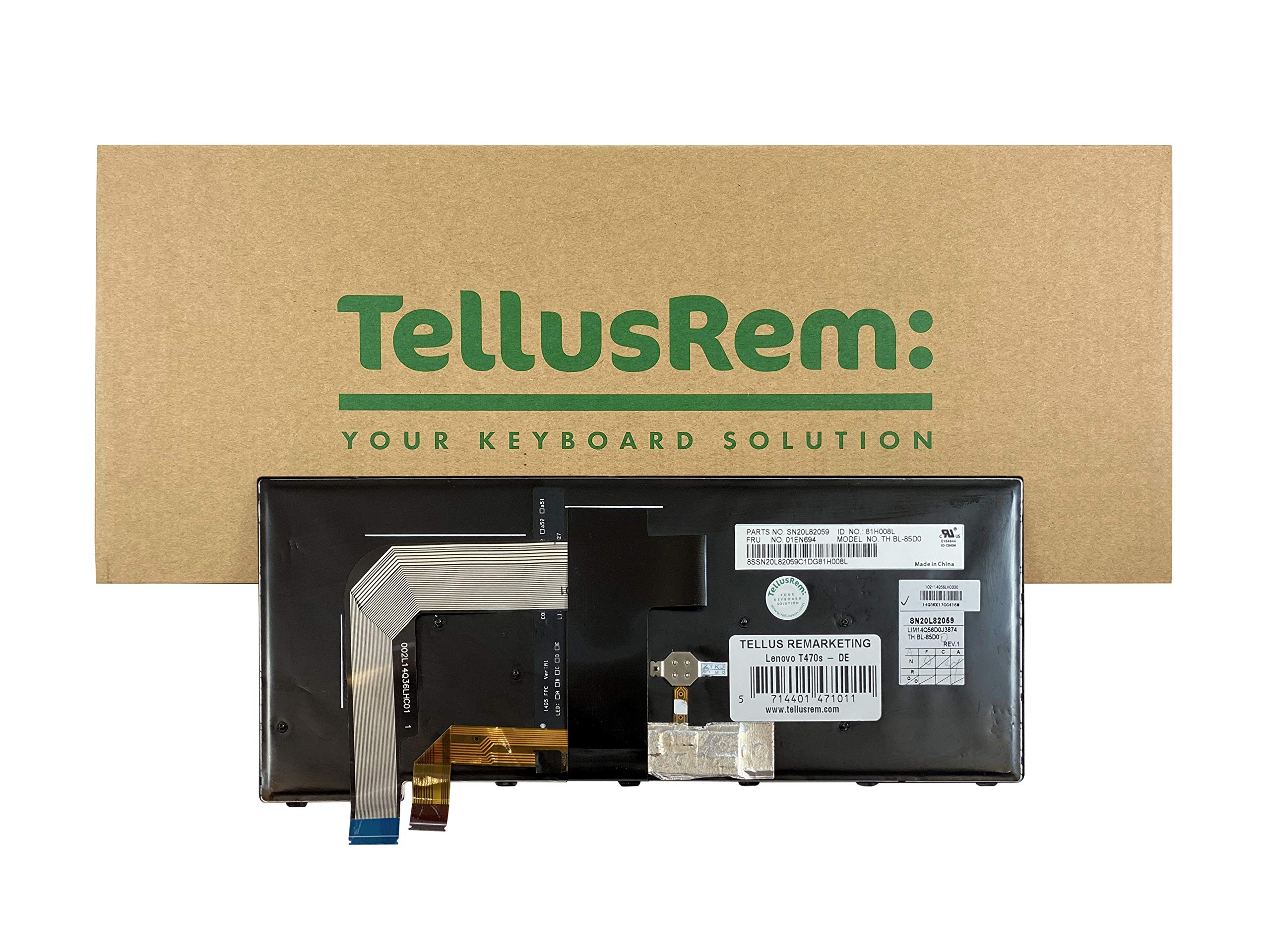 Replacement German Non-Backlit Keyboard for Lenovo Thinkpad T470s