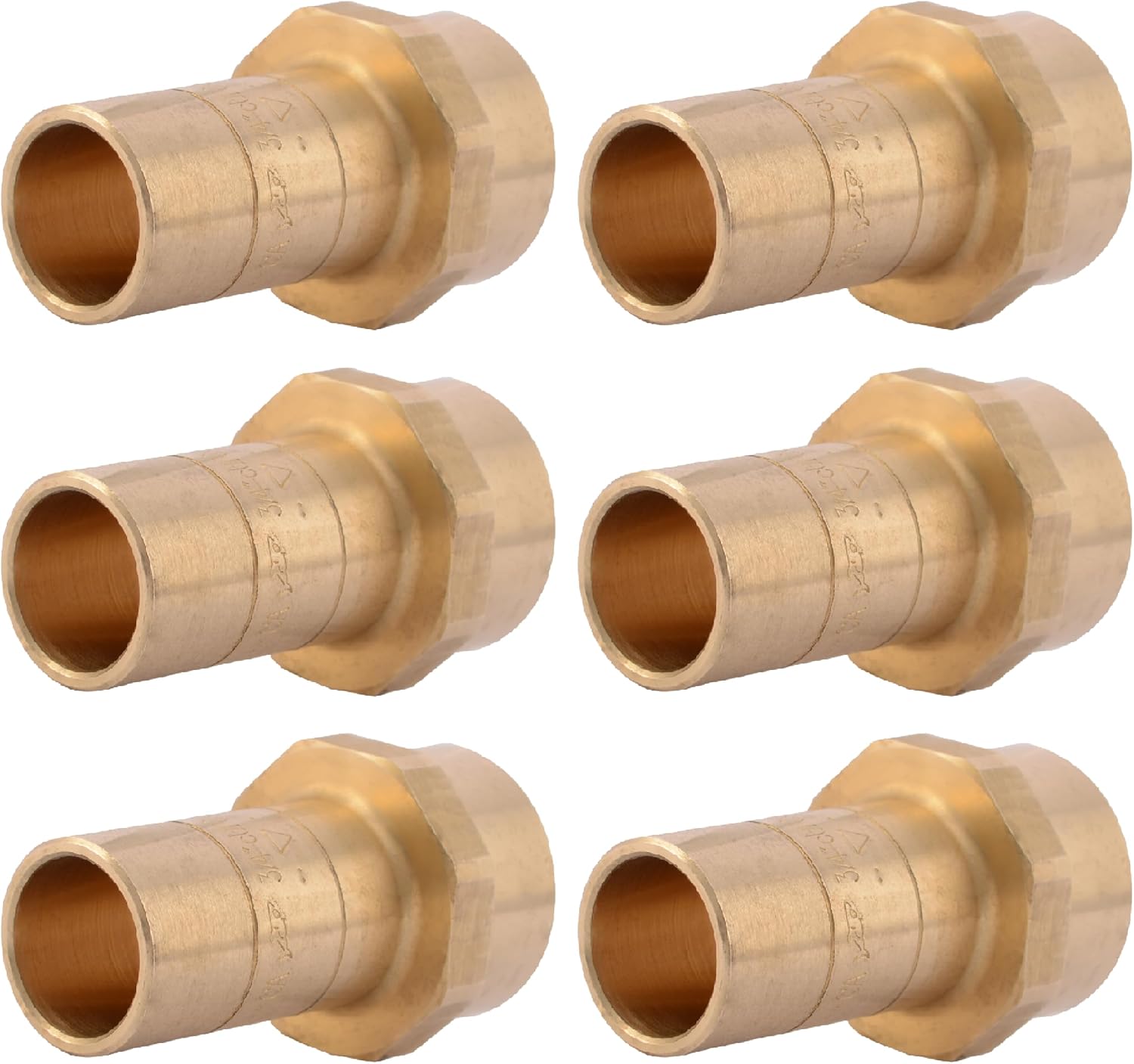 SharkBite 3/4 x 3/4 Inch FNPT Threaded Adapter, Push To Connect Brass Plumbing Fitting, PEX Pipe, Copper, CPVC, PE-RT, HDPE, U766LFA