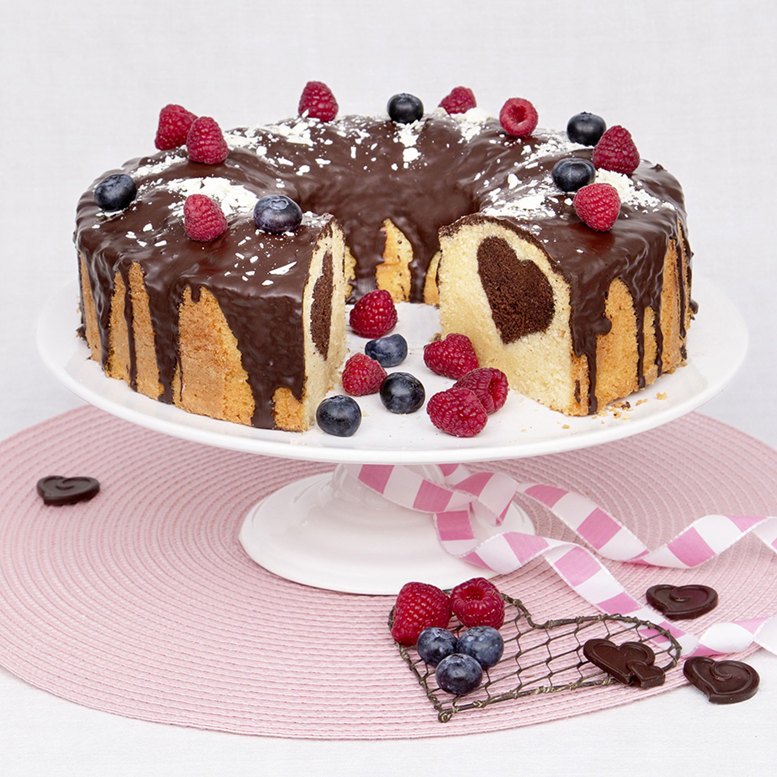 Städter Springform we love baking, Ø 28 cm, mit Flach- und Rohrboden, Hochwertige Antihaftbeschichtung, made without PFAS, Backform für Kuchen & Torten