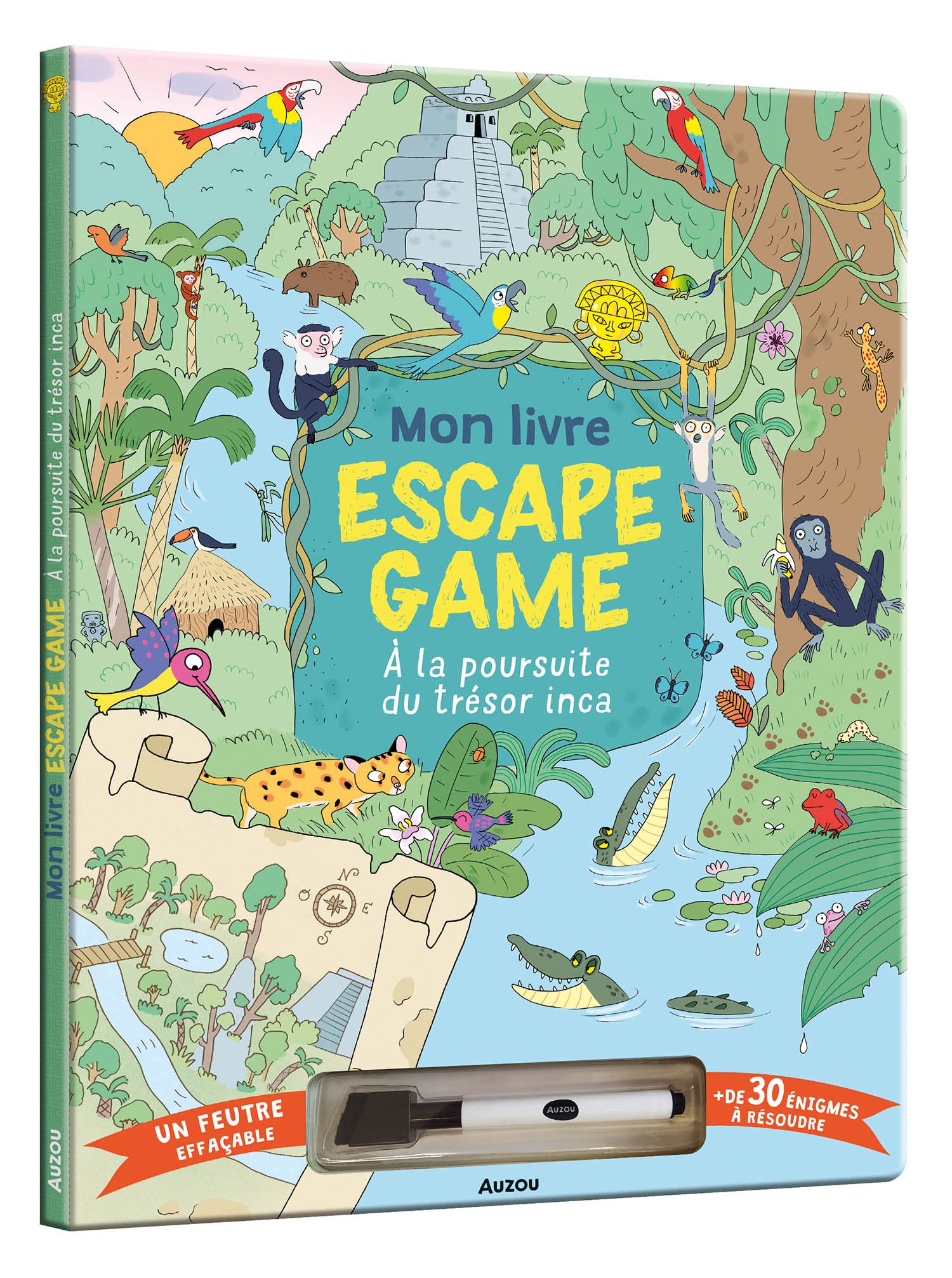 AUZOU Mon livre escape game A la poursuite du trésor inca