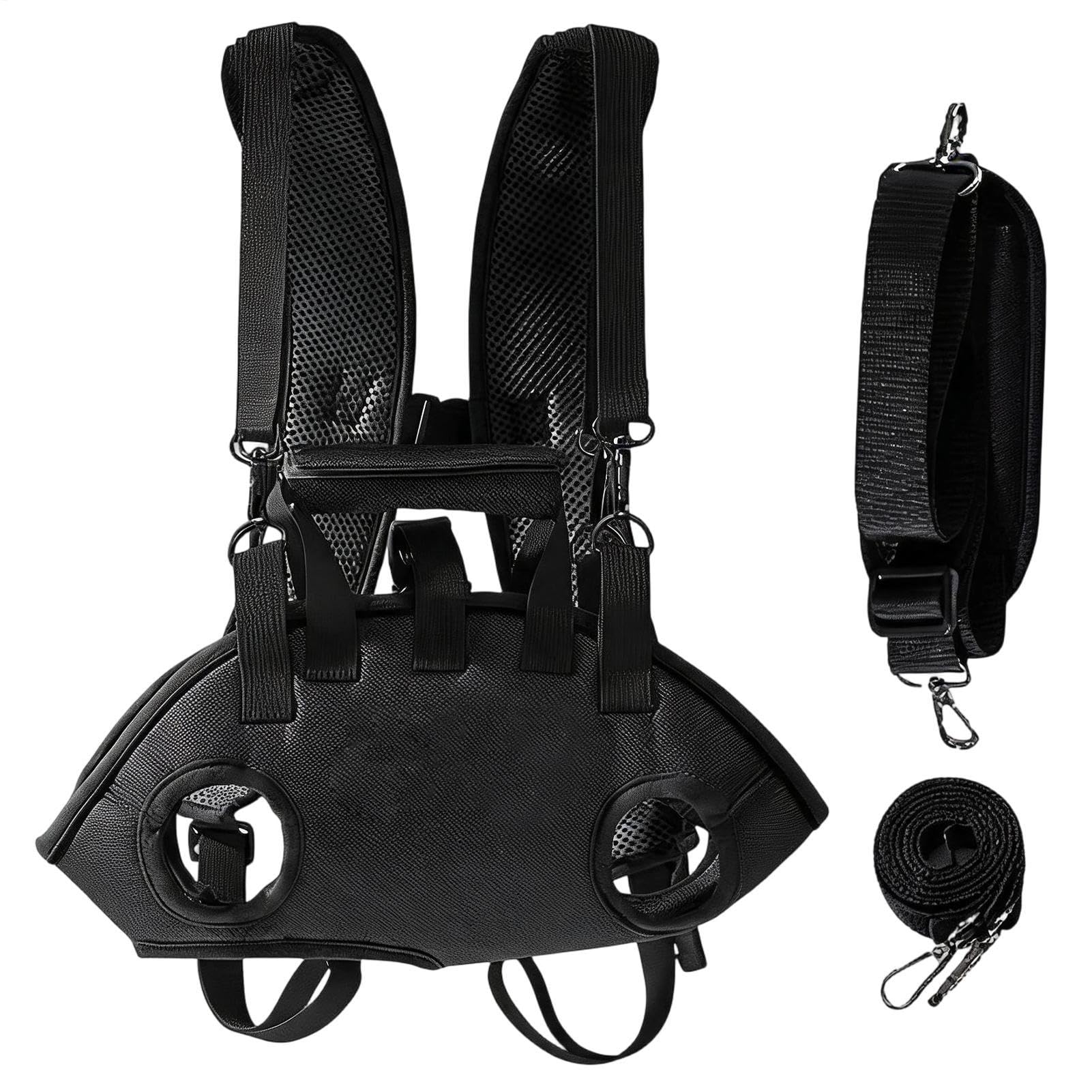 Mochila para mascotas ajustable con correa de 1,5m para senderismo y viajes
