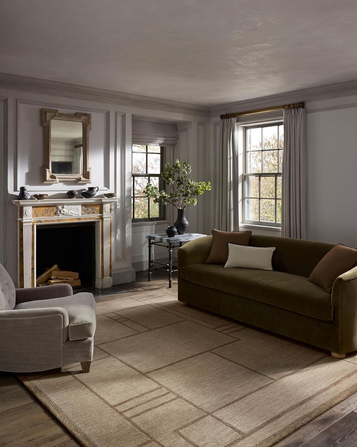 Loloi Jeremiah Brent Barrow Collection BAR-04 Beige/Taupe 2'-6" x 7'-6" Runner Rug