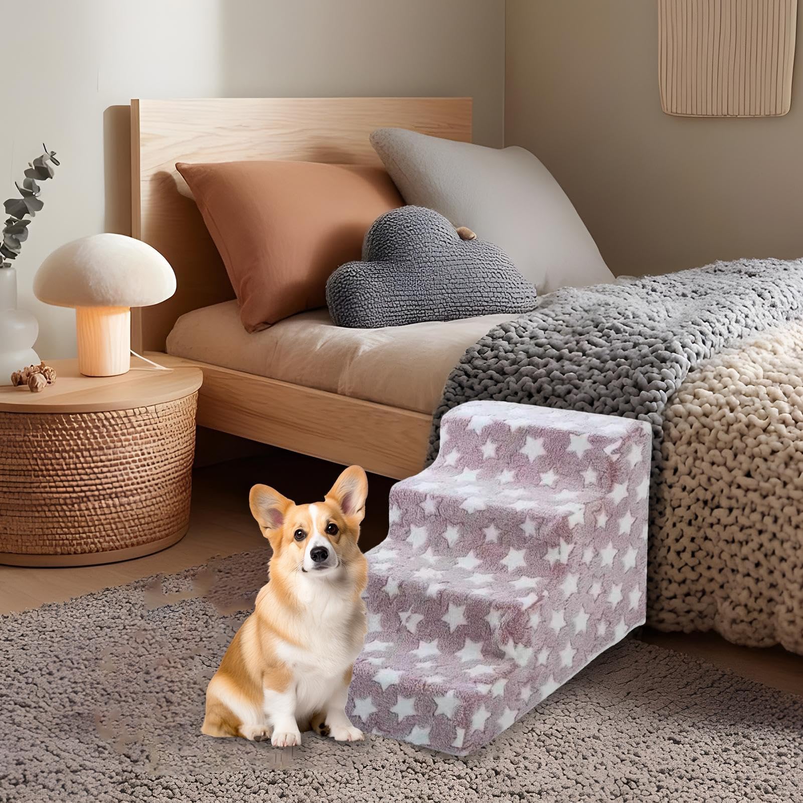 Cat Steps - multiuso per animali domestici, interna rimovibile, per cani, cuccioli, gattini, scaletta per casa, divano, soggiorno, camera da, davanzale, studio