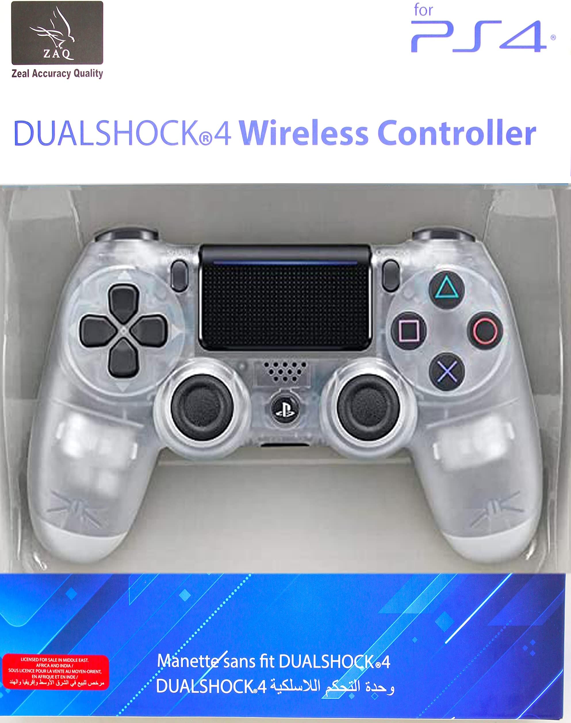 Dualshock 4 Wireless Controller for Sony Playstation 4, Bluetooth Gamepad Controller for PS4 With Dual Vibration Crystel white