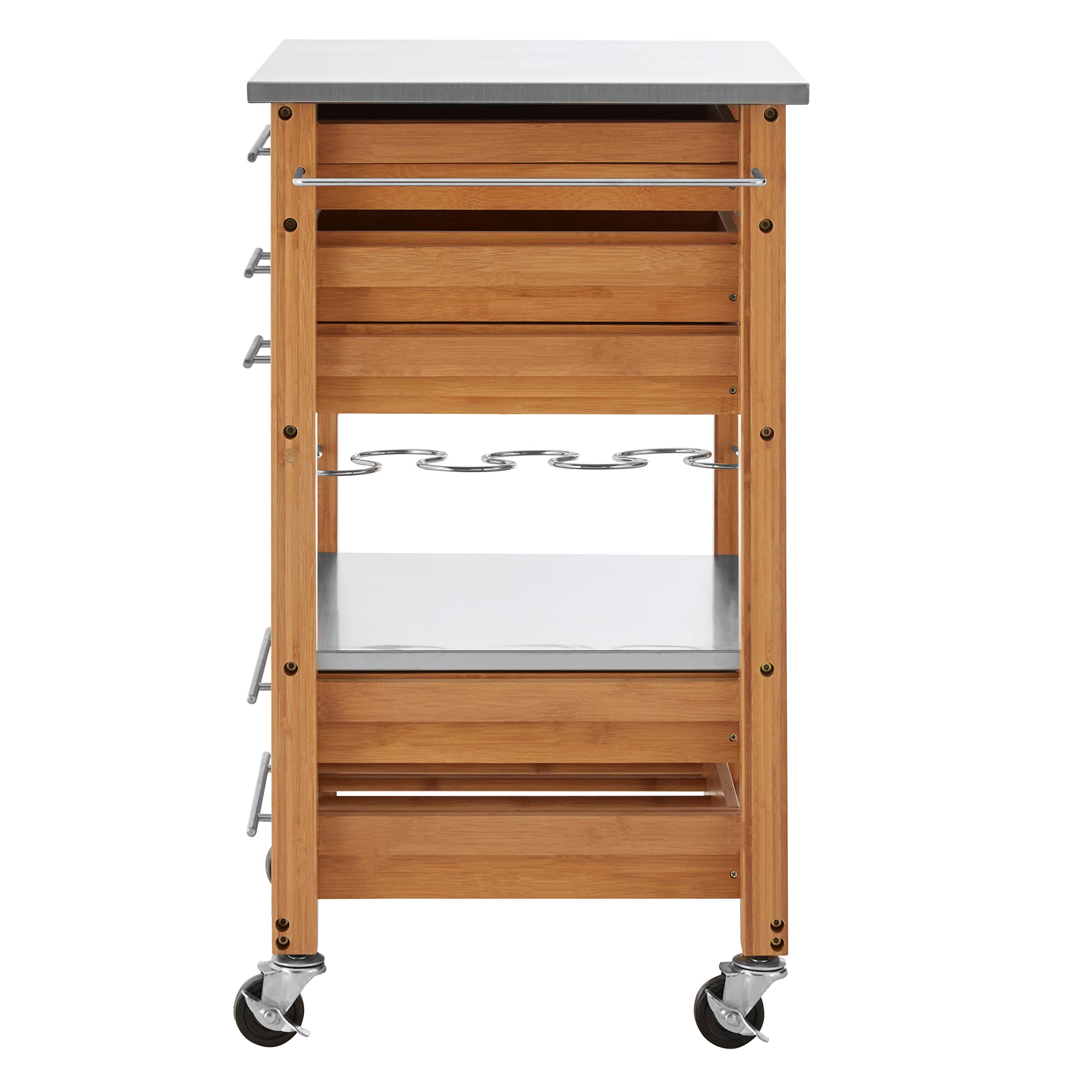 Premier Housewares Carrello da Cucina, Legno, Naturale, 50 x 60 x 87 cm