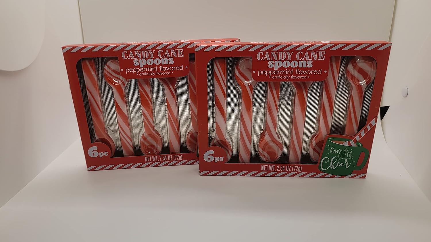 Candy Cane Spoons For Hot Chocolate,coffe, tea, 6 Ct per
