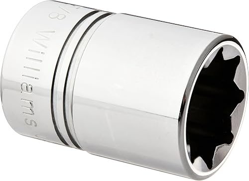 Williams ST-820 1/2 Drive Shallow Socket, 8- Point, 5/8-Inch