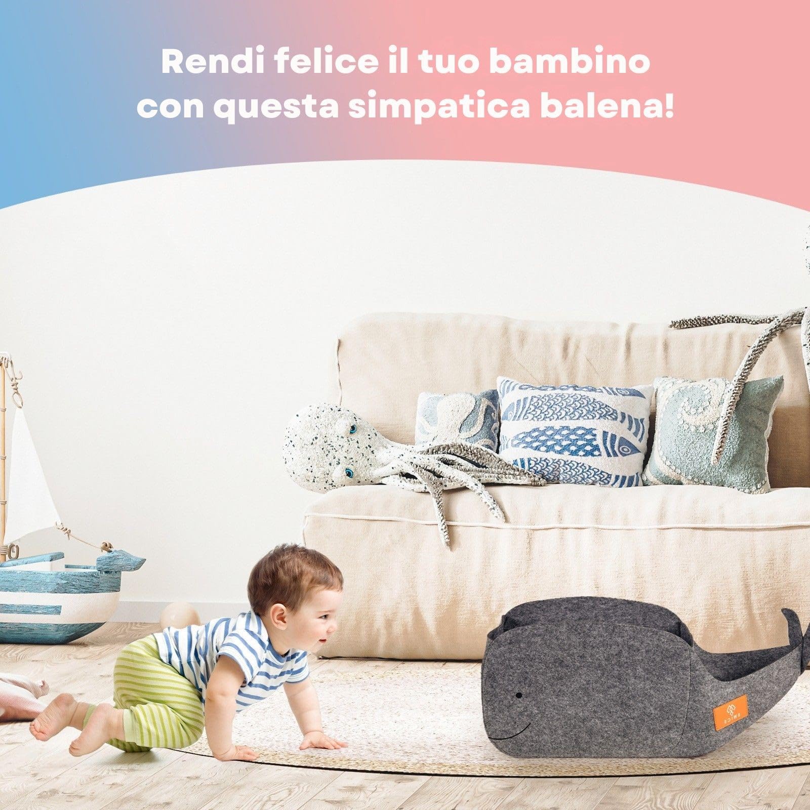 Contenitore Porta Giochi Bambini 30 L Feltro Compatibile Scaffali Kallax Organizer Pieghevole