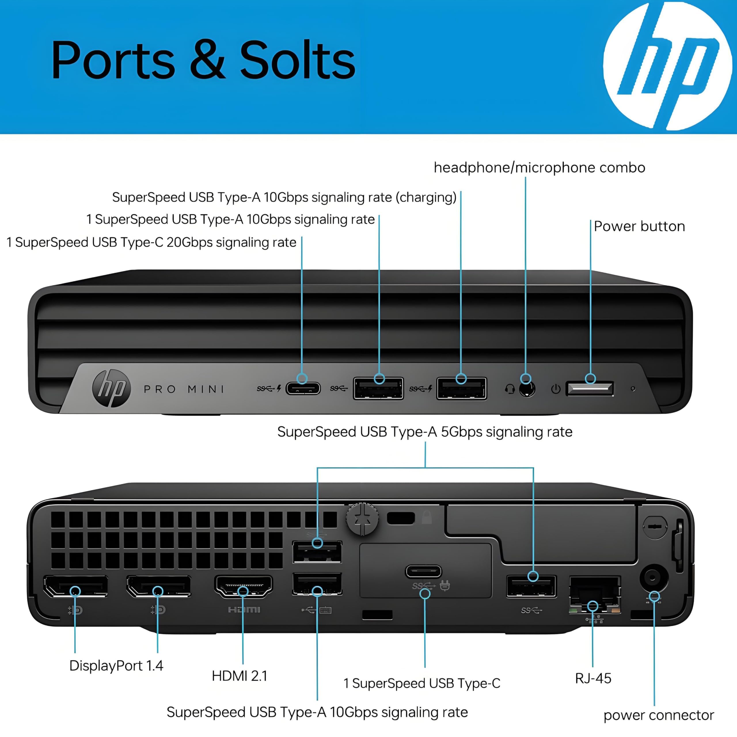 Amazon.co.jp: HP Mini PC デスクトップコンピュータ Pro Mini 400 G9