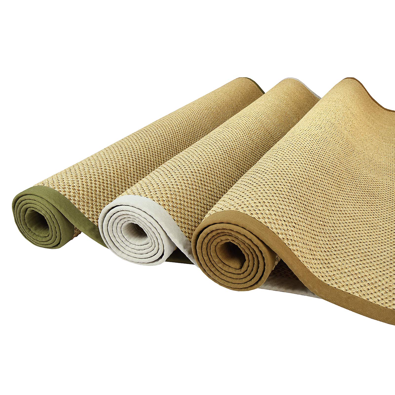Floordirekt Tapis en sisal 100% Pur avec Frise | Tapis de Salon | Tapis Naturel | Oeil de Tigre | en 3 Couleurs et 2 Tailles, Natur/Hellgrau, 160 x 230 cm