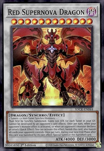 Red Supernova Dragon - SDCK-EN044 - Super Rare - 1st Edition